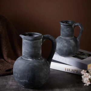 23.5CM Handmade Vintage Ceramic Flower Vase – Home Deco