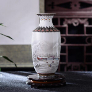 Antique Jingdezhen Pierced Ceramic Vase – Handicraft Home Decor