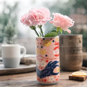 Hands Holding Sun/Moon Vase - Artistic Ceramic Home Decor